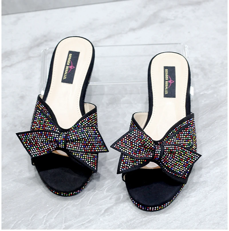 2024 Trendy Colorful Slides for Women New Classic Design Sandals Italian Style Lady Shoes Low Heel Summer Mules Comfy Sandals
