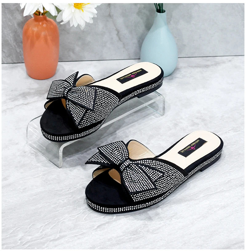 2024 Trendy Colorful Slides for Women New Classic Design Sandals Italian Style Lady Shoes Low Heel Summer Mules Comfy Sandals