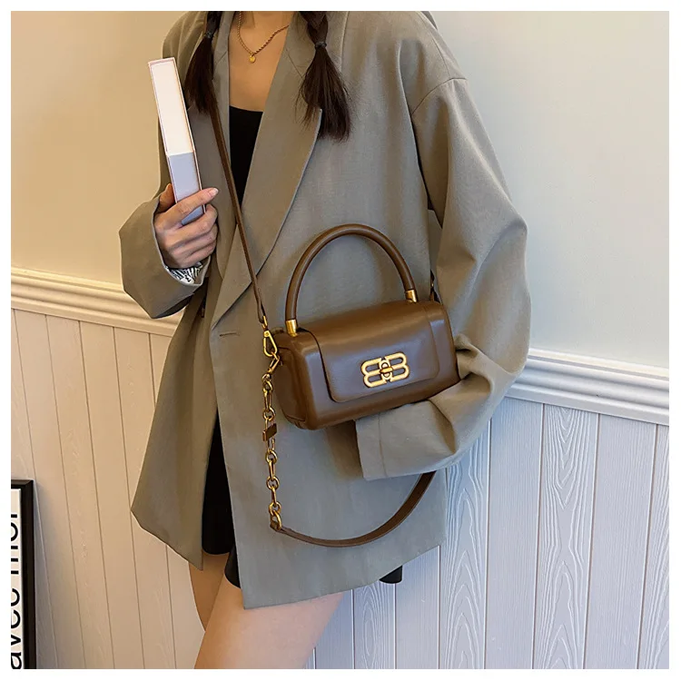 Tao Women's New Han Chao Fashion Handheld Box Small Square Bag Advanced Sense One Shoulder Crossbody High Quality Classic Style