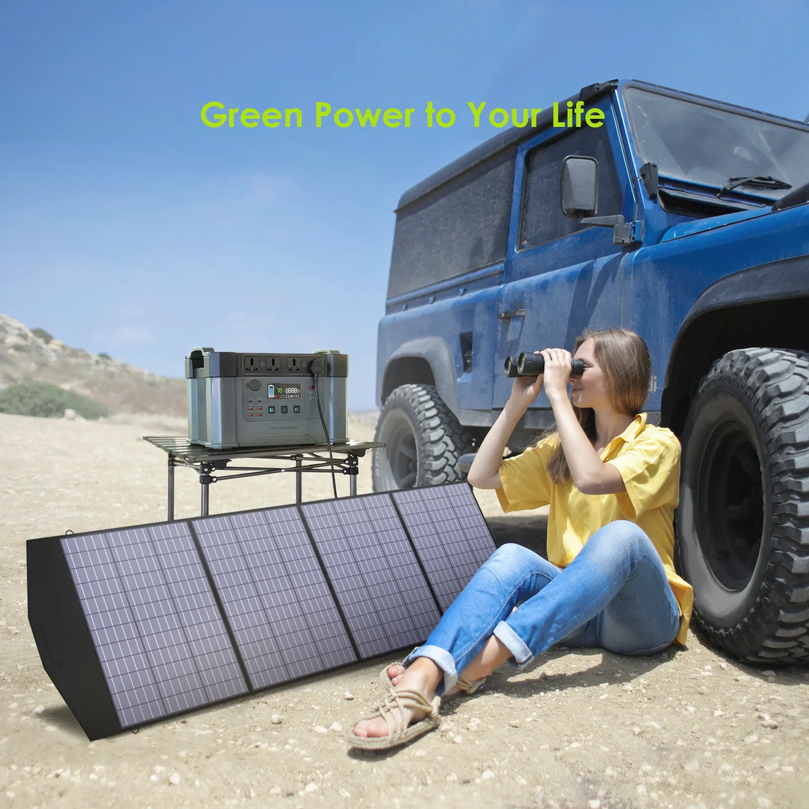 Solar Generator 1500W / 2000W / 2400W Portable Power Station (400W Solar Panel Include) for Power outage, Emergency,RV