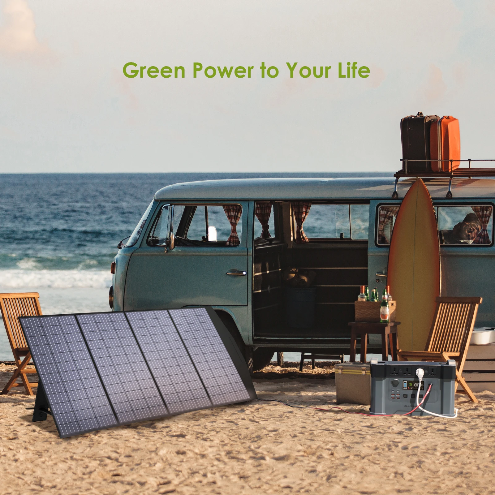 Solar Generator 1500W / 2000W / 2400W Portable Power Station (400W Solar Panel Include) for Power outage, Emergency,RV