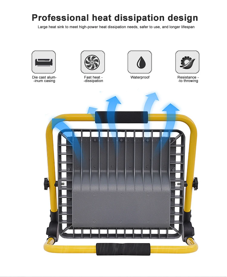 New Outdoor Solar Projector Aluminum High Power Ultra Bright Waterproof Portable Portable Portable Lamp For Emergency Lighting