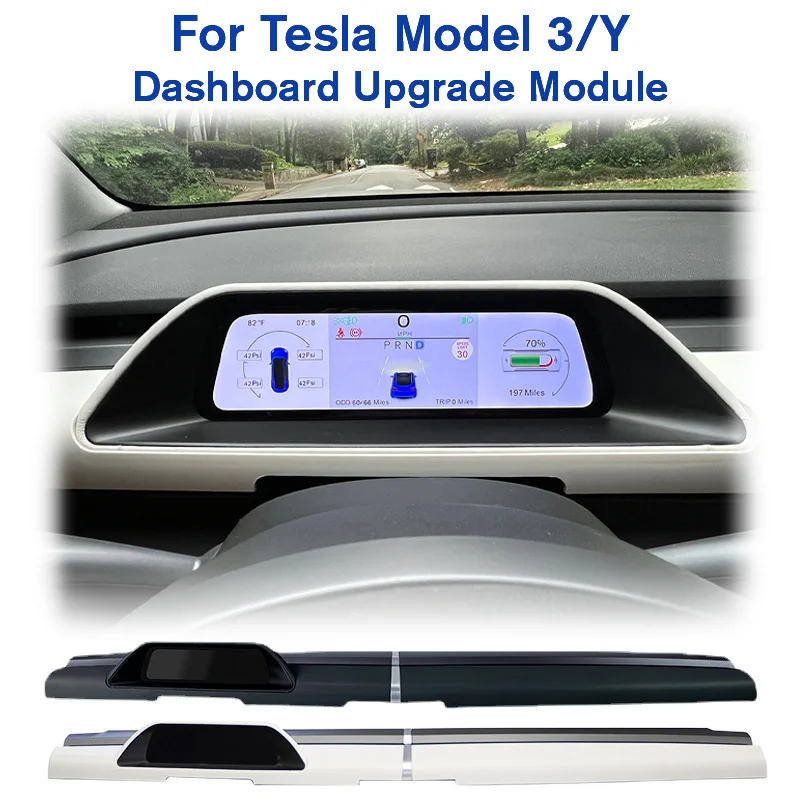 For Tesla Model 3 Y Dashboard Upgrade Module with Instrument Display Integrated Display Model 3 Y 2017-2022 2023 Car Accessory