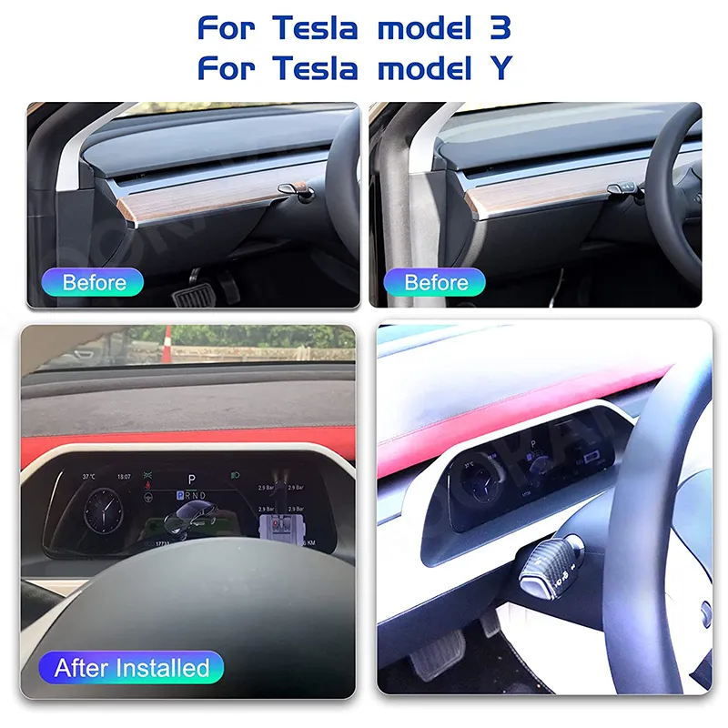 For Tesla Model 3 Y Dashboard Upgrade Module with Instrument Display Integrated Display Model 3 Y 2017-2022 2023 Car Accessory