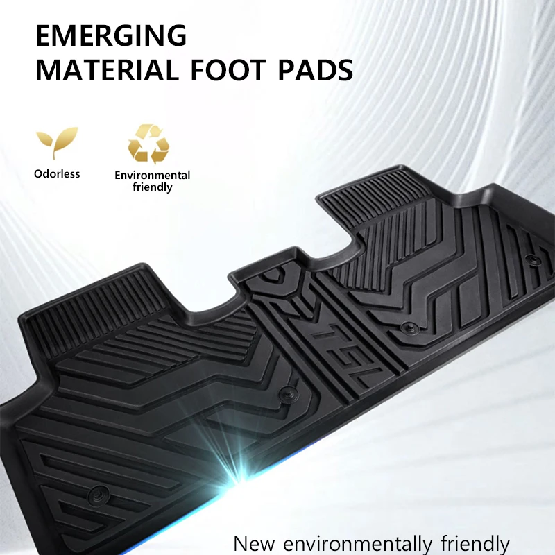 Ambient Light Floor Mat For Tesla Model Y 3 2021 to 2023 Mood Lighting Left Rudder Four Seasons Single Double Carpet Accessories