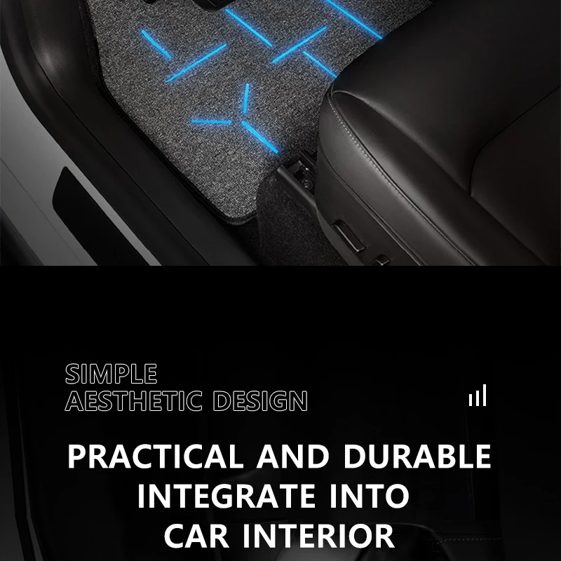 Ambient Light Floor Mat For Tesla Model Y 3 2021 to 2023 Mood Lighting Left Rudder Four Seasons Single Double Carpet Accessories