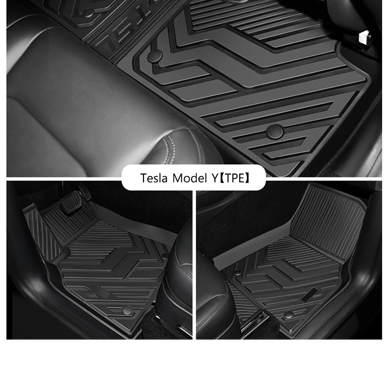 Ambient Light Floor Mat For Tesla Model Y 3 2021 to 2023 Mood Lighting Left Rudder Four Seasons Single Double Carpet Accessories