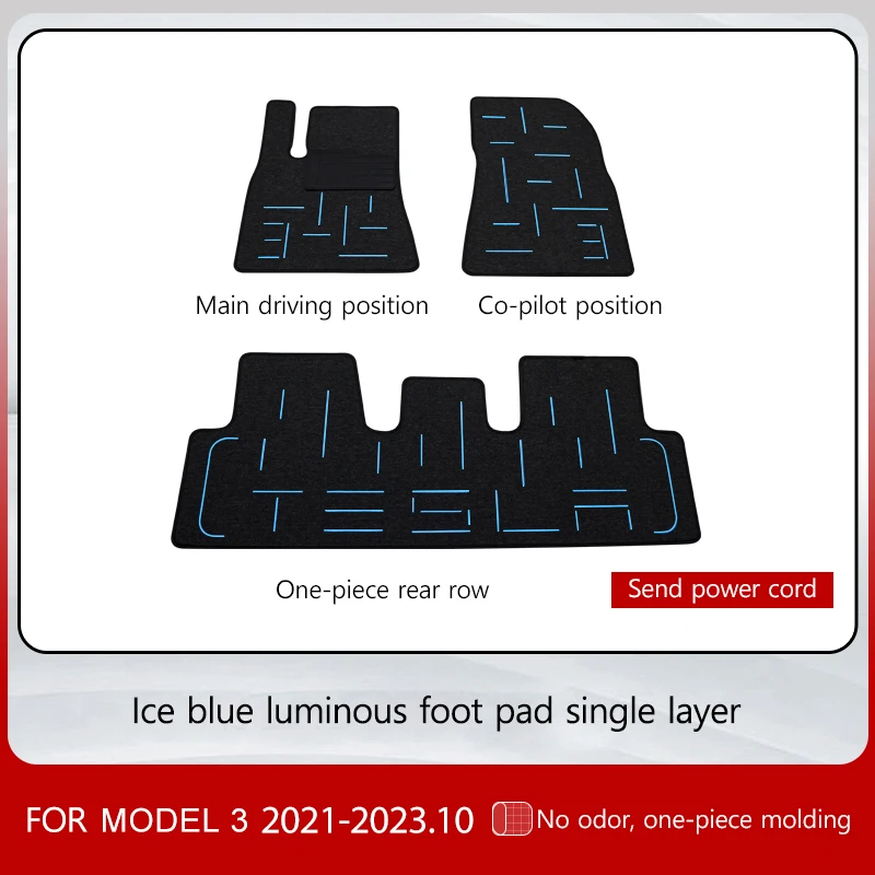 3 blue single mat