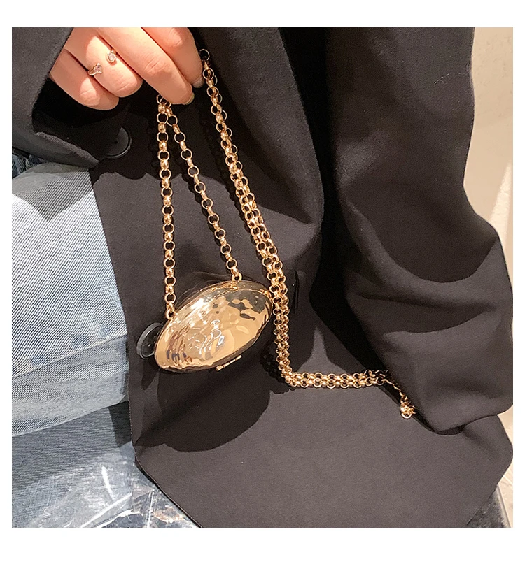 Fashion Metal Lipstick Bag for Women Luxury Dinner Bag Designer Shell Bag High Quality Shoulder Bags Cute Purses Crossbody Bag