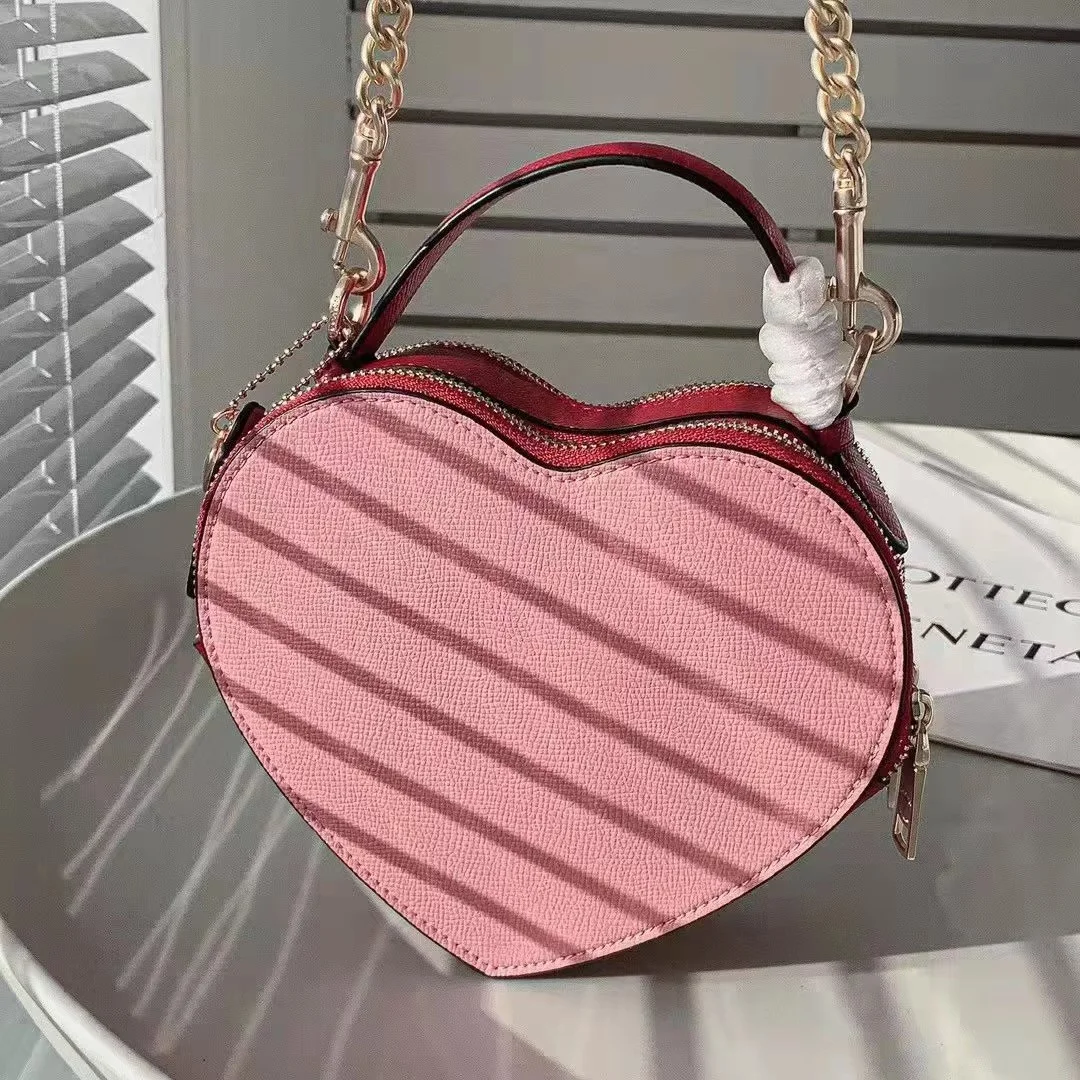 New Luxury Heart Shape Handbags Women's Shoulder Bags Designer Cute Handbags Pu Leather Mini Hand Bags for Ladies Crossbody Bags