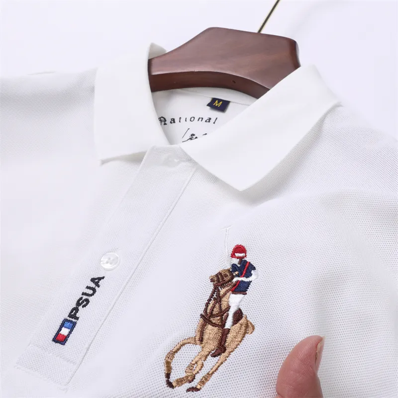 Men's Casual Fashion Polo Shirt Breathable and Comfortable Embroidered Top