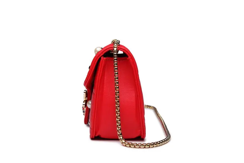 Brands Designer Women Shoulder Bag Chain Strap Flap Ladies Leather Handbags Messenger Bag Women Clutch Bag Bee Buckle Purse