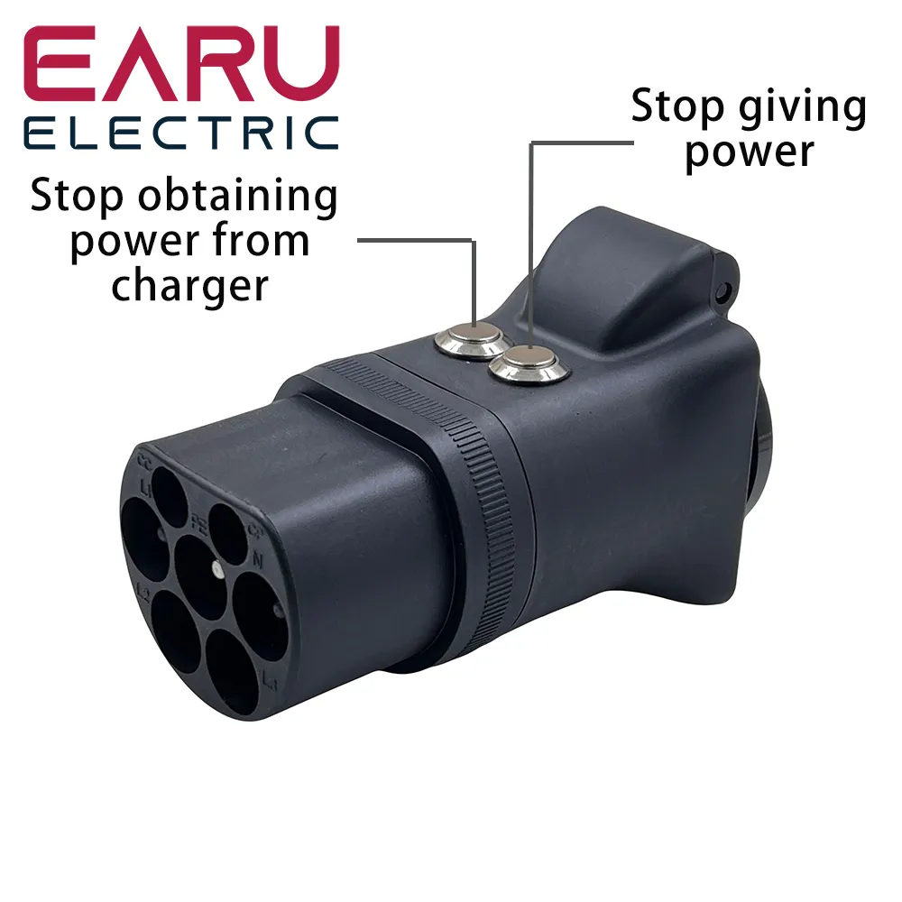 Portable 220V Type 2 Male Plug to Schuko Socket EV Charging Adapter For EV Charger EV Connector