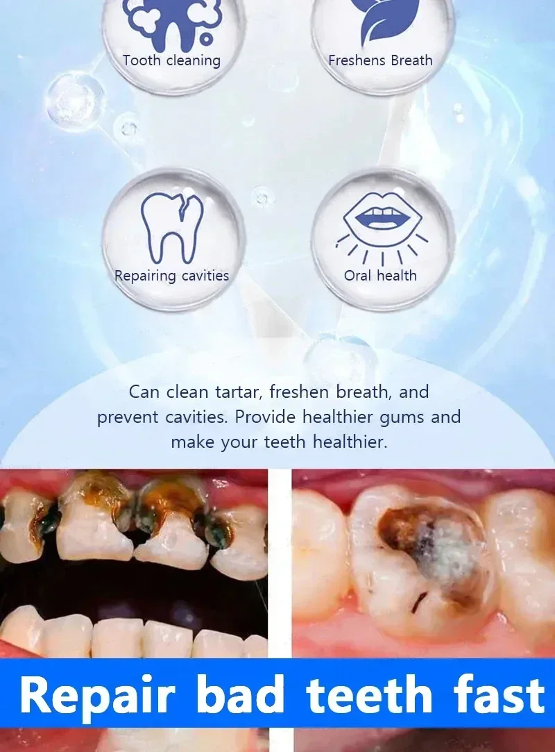 Teeth whitening  fresh bad breath  remove plaque toothache relieve