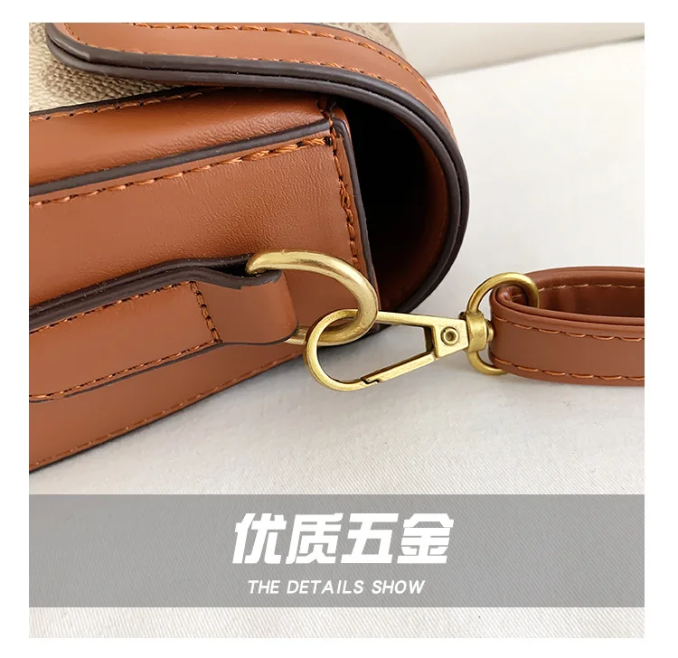 Women Bag 2023 Hot New Fashion Retro Crossbody Bag Luxury Women's Bag Saddle Bag Wide Shoulder Strap Single Shoulder Bag Totes