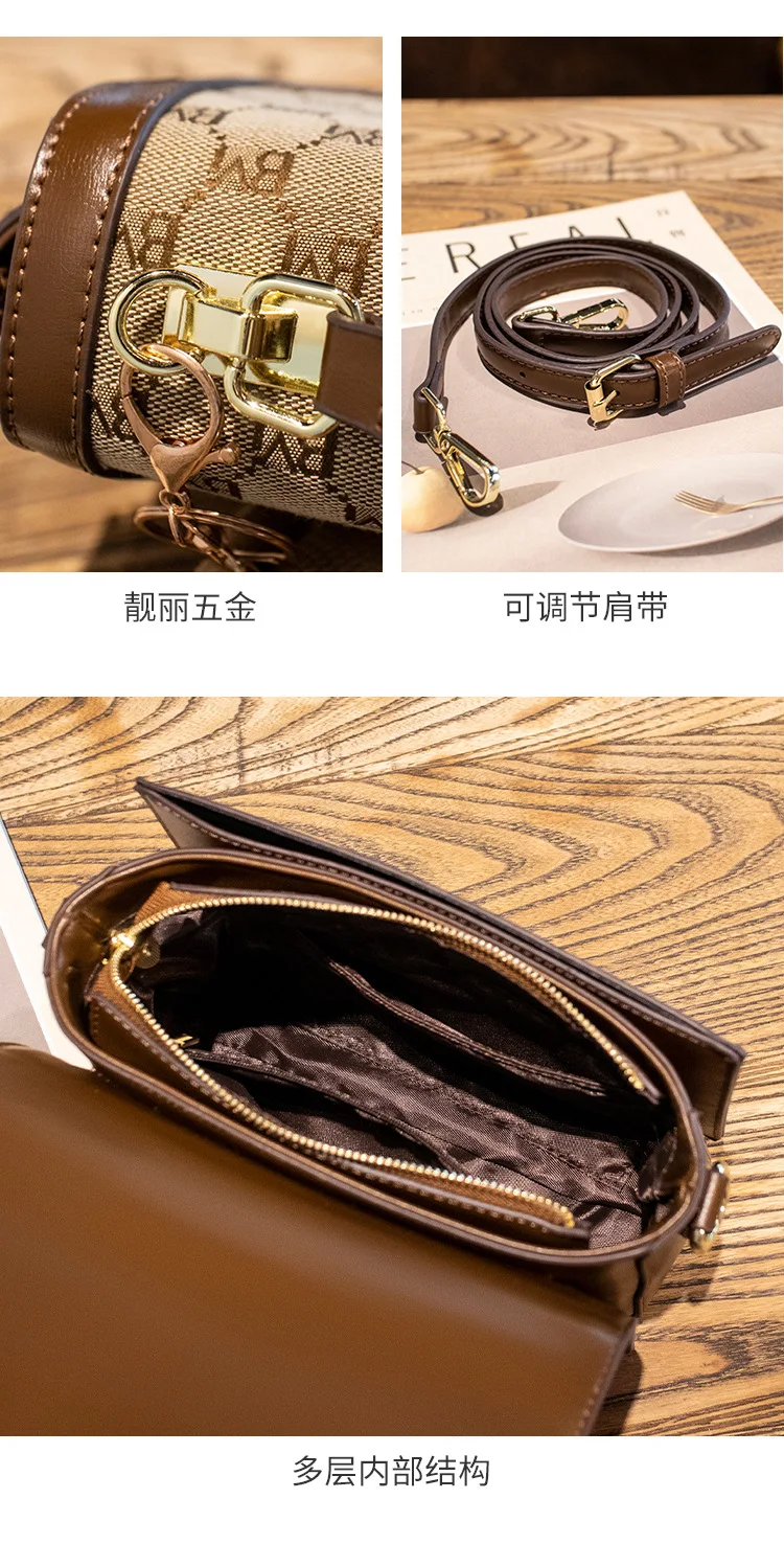 Women's handbag 2023 new high-end retro chain single shoulder small square bag, female designer diagonal cross bag