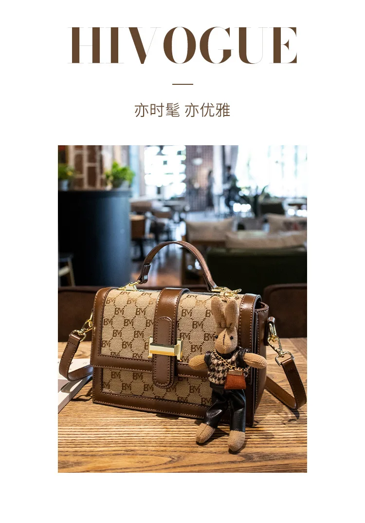 Women's handbag 2023 new high-end retro chain single shoulder small square bag, female designer diagonal cross bag