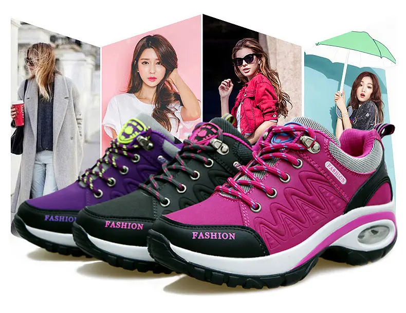 Women Sports Shoes Platform Sneakers Fashion Outdoor Hiking  Non-Slip Casual Shoes Low Top Running Shoes Women Footwear