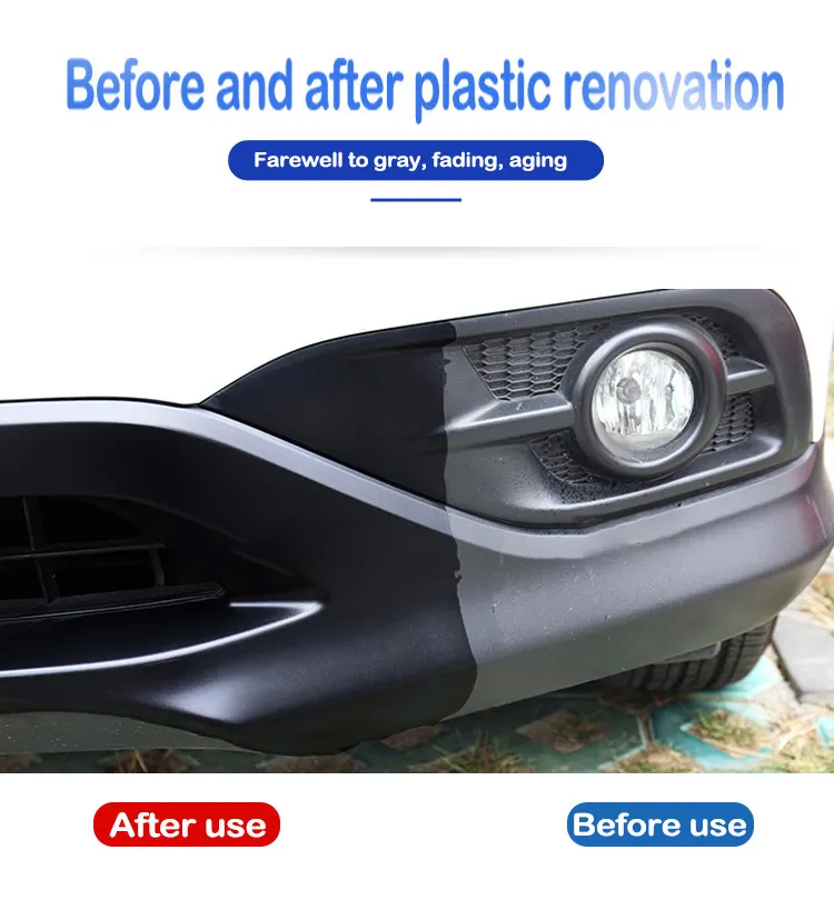 Car Plastic Restorer Coating Agent Auto Plastic Rubber Exterior Repair Clean Refresh Restoration Agent Black Shine Seal Brighten
