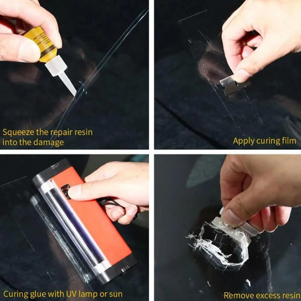 Car Windshield Crack Repair Tool DIY Upgrade Auto Glass Repair Fluid Window Scratch Crack Repair Auto Accessories Car Tools