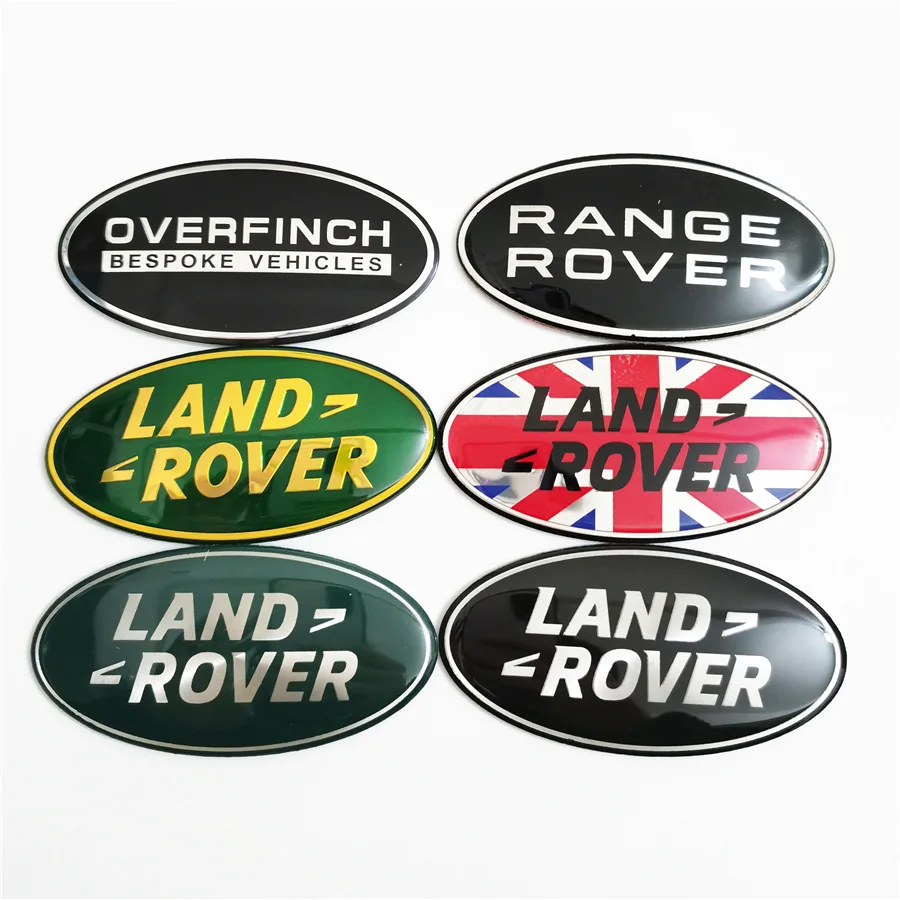 1Pcs Aluminium Alloy Car Stickers Badge Decals Accessories For Land Rover Range Rover Freelander Discovery Evoque OVERFINCH SVR