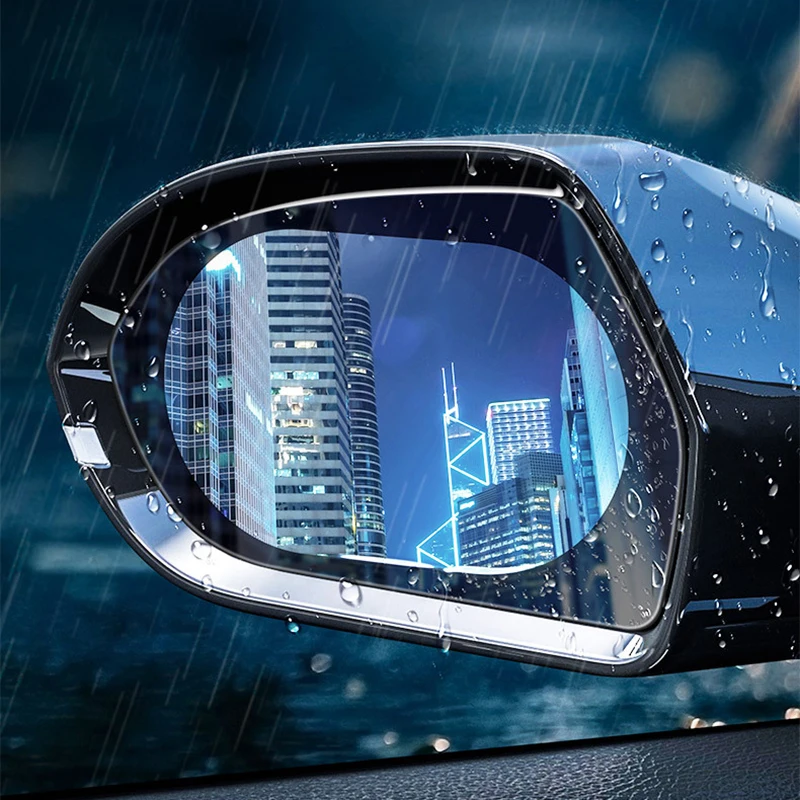 2 Pcs Rainproof Film For Car Rearview Mirror Car Rearview Mirror Rain Film Clear Sight In Rainy Days Car Sticker Car Film