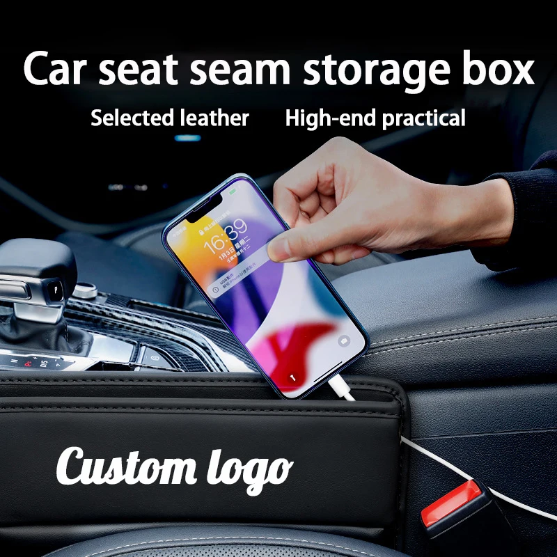 For Ford Escape Car Seat Gap Crevice Organizer Leather Storage Box Car Accessories