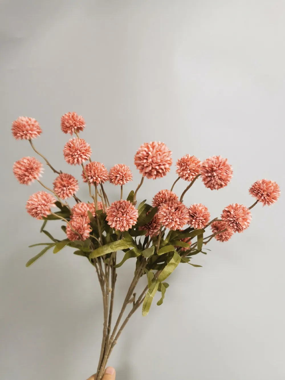 5 Heads Artificial Flower Dandelion Flower Ball DIY Home Wedding Decoration Bouquet Silk Fake Flowers  Valentines Day Decor