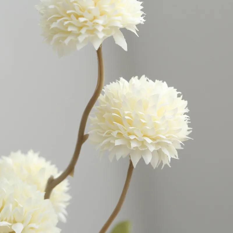 5 Heads Artificial Flower Dandelion Flower Ball DIY Home Wedding Decoration Bouquet Silk Fake Flowers  Valentines Day Decor