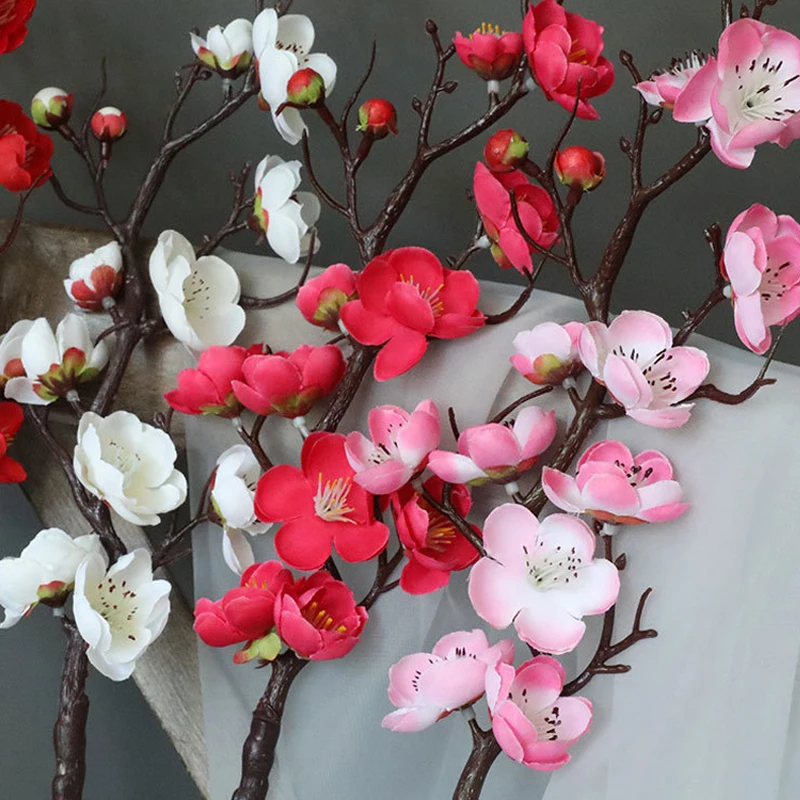 Artificial Magnolia Flower Branch For Home Living Room Decoration Fake Silk Flower Plant Wedding Party Simulation Flower Bouquet