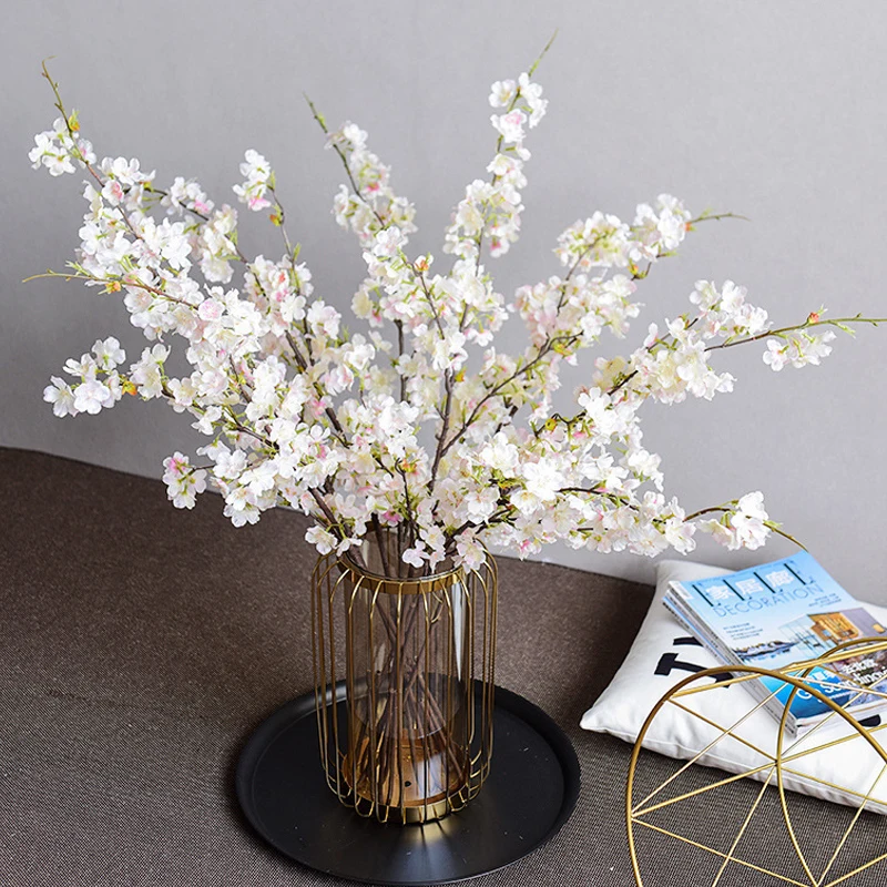 Artificial Magnolia Flower Branch For Home Living Room Decoration Fake Silk Flower Plant Wedding Party Simulation Flower Bouquet