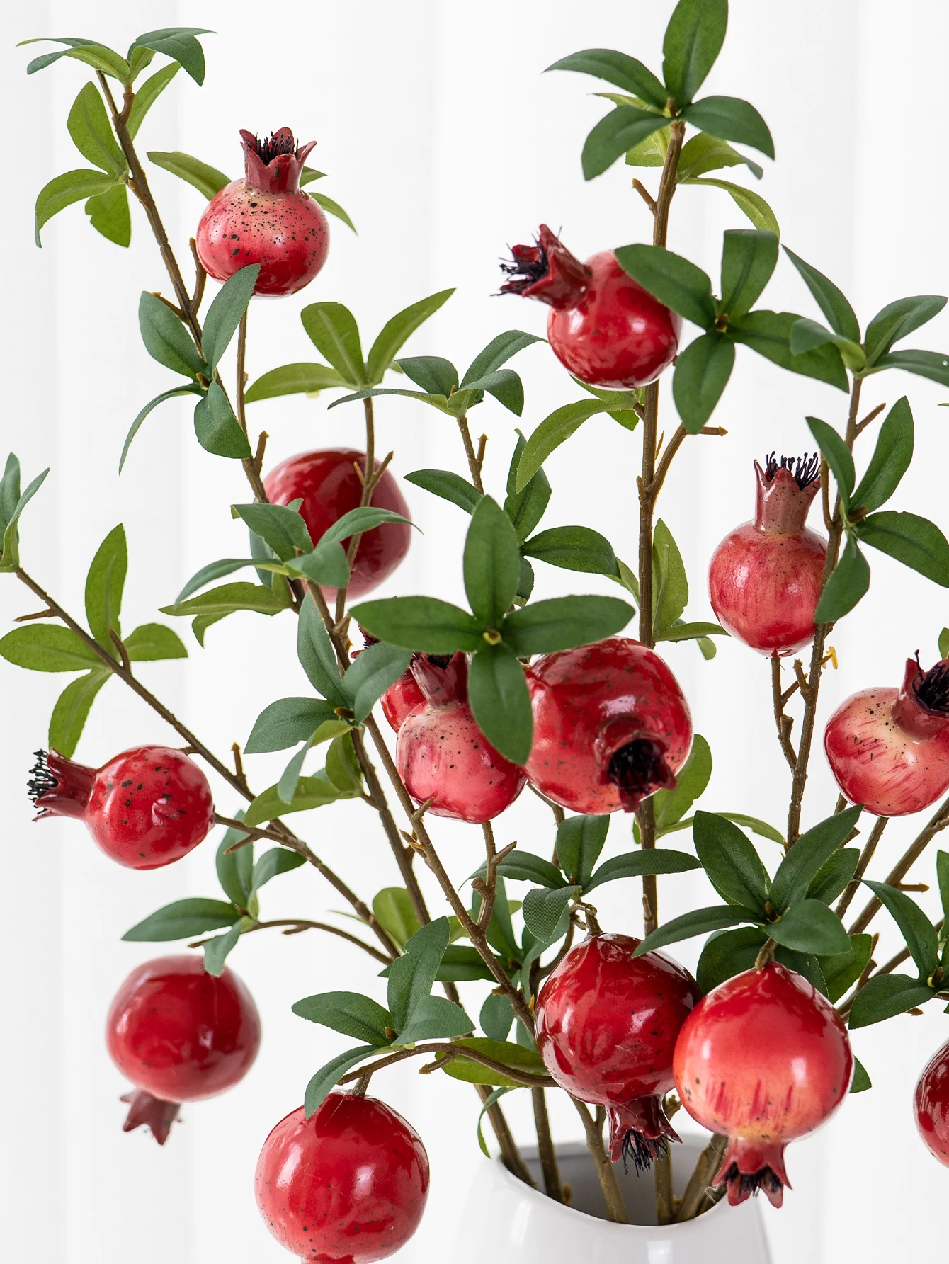1pc Artificial Pomegranate Branches A 6-Fruit Modern And Simple Pastoral Nordic Style Used For Party And Wedding Home Decoration