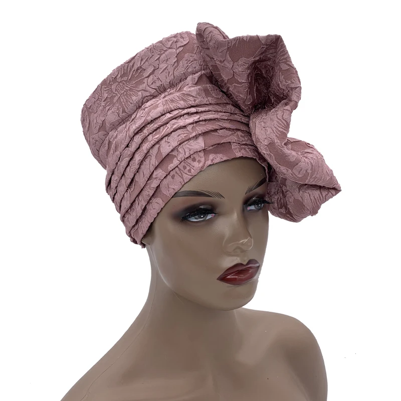 2023 Trendy Women Big Flower Turban Hat Fashion Muslim Hijab Caps Diamonds Head Wrap Ladies Bandana Chemo Cap African Hat