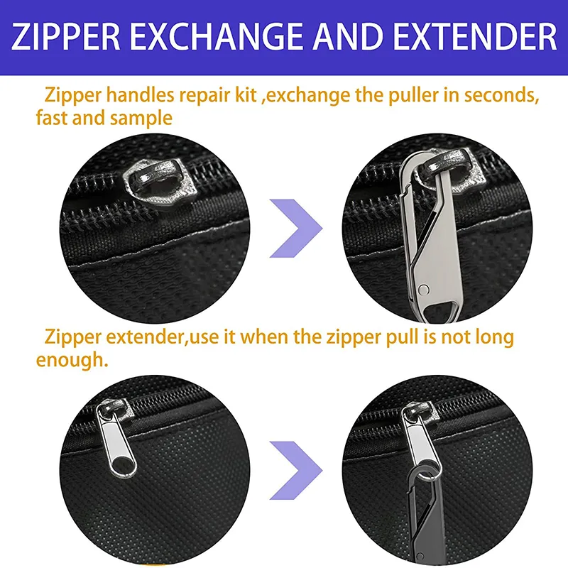Zippers Head Universal Instant Zipper Repair Kit Replacement For Broken Buckle Travel Bag Suitcase Zipper Head DIY Sewing Craft