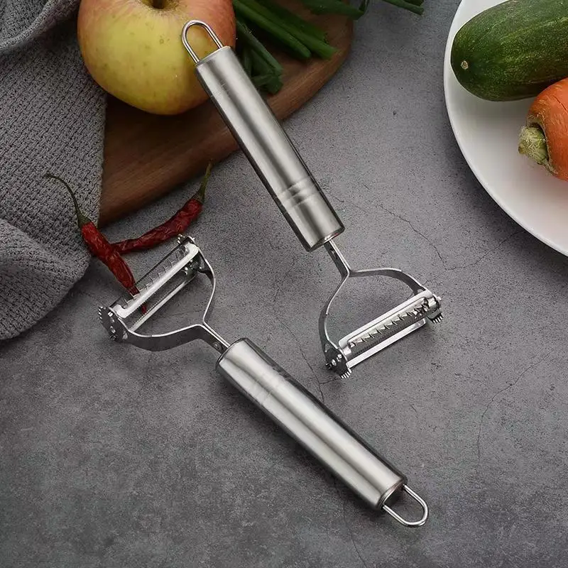 4in1 Peeler Multifunction Grater Julienne Peeler Vegetable Fruit Peeler Stainless Steel Potato Slicer Shredder Kitchen Tool