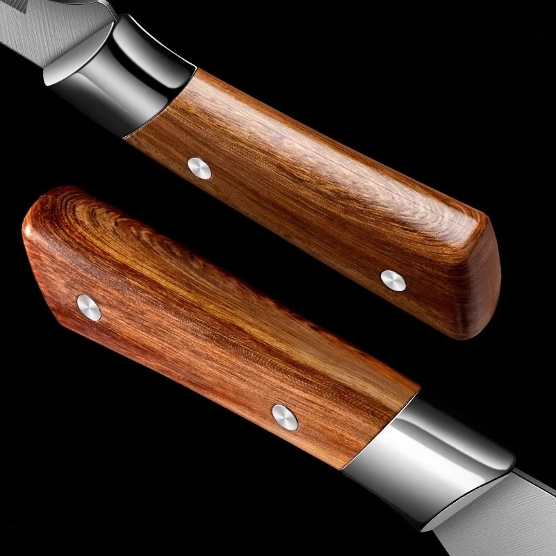 Meat cutting knife, butcher's pig killing knife, sharp bone shaving knife, pork cutting sharp knife, with knife cover