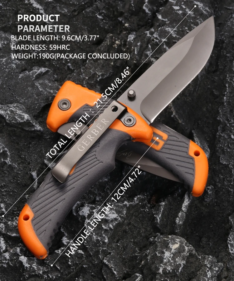 High quality outdoor camping Hunting Survival Tactics Pocket EDC tool Folding knife