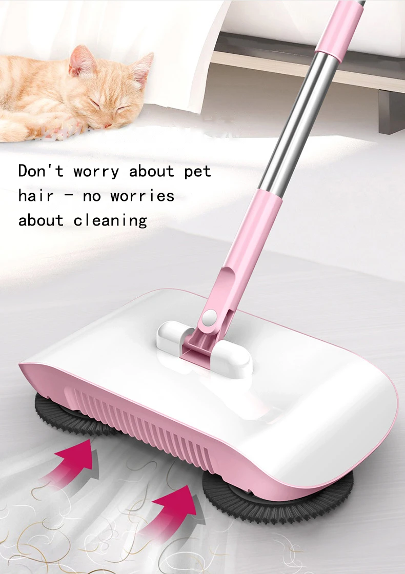 Push Broom Household Vacuum Cleaner Cleaning Machine Broom Mop Set Bedroom Kitchen Cleaning Household Floor Carpet Cleaning