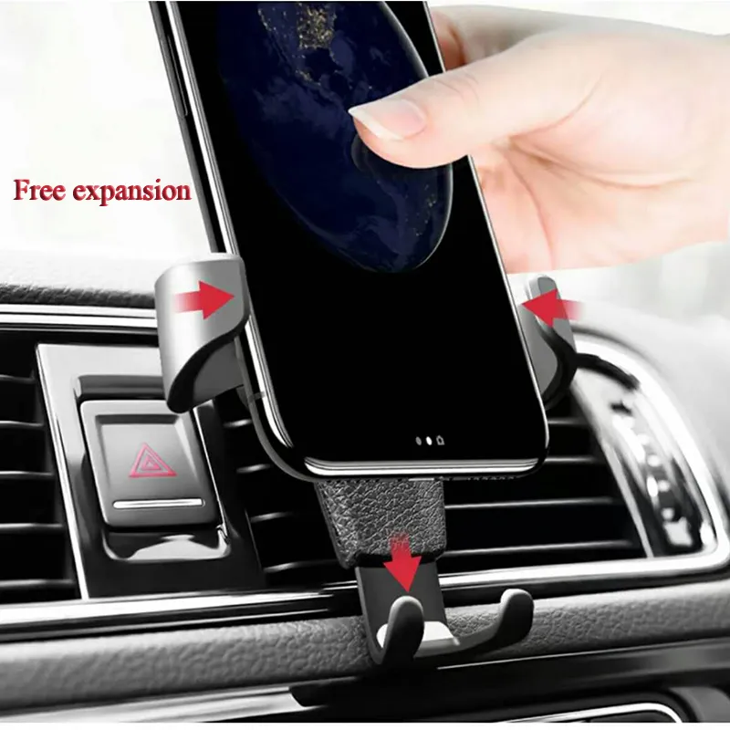 Universal Gravity Auto Phone Holder Car Air Vent Clip Mount Mobile Phone Holder CellPhone Stand Support For iPhone For Samsung