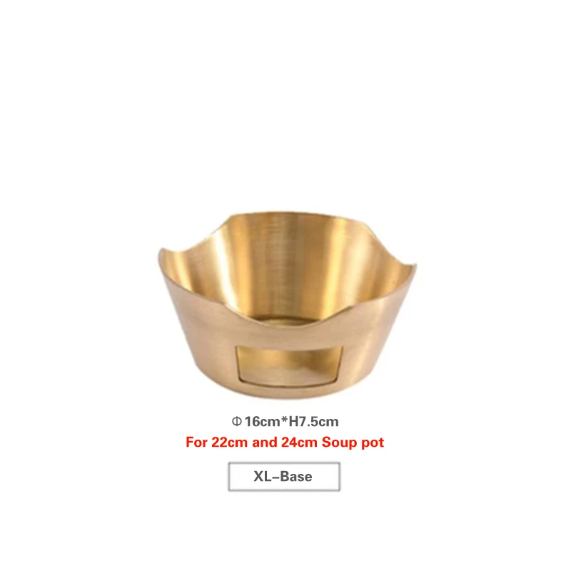 Curry pot with two ears Thai tableware Southeast Asian style tableware Two-ear pot Rice cooker Brass Thai Cuisine soup pot