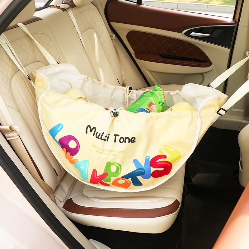 Two In One Hammock Storage Bag Car Seat Back Front Trunk Organizer Reusable Large Capacity Shopping Bag For Pet Mom Hanging Bags