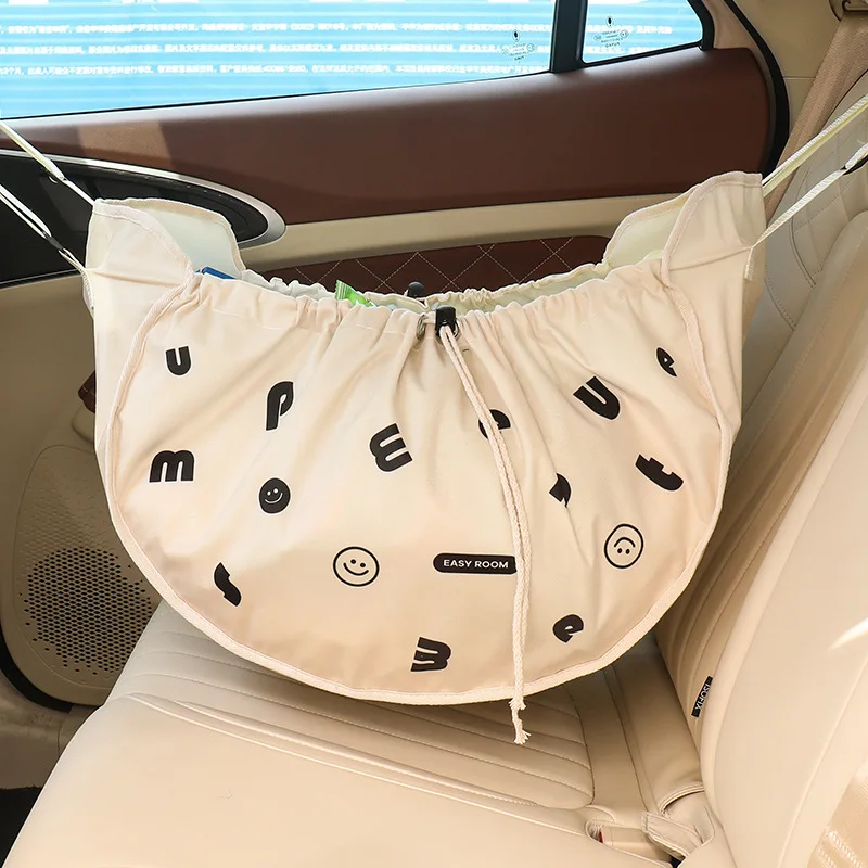 Two In One Hammock Storage Bag Car Seat Back Front Trunk Organizer Reusable Large Capacity Shopping Bag For Pet Mom Hanging Bags