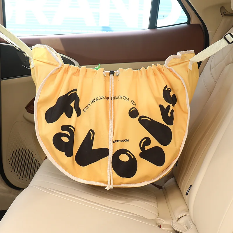 Two In One Hammock Storage Bag Car Seat Back Front Trunk Organizer Reusable Large Capacity Shopping Bag For Pet Mom Hanging Bags