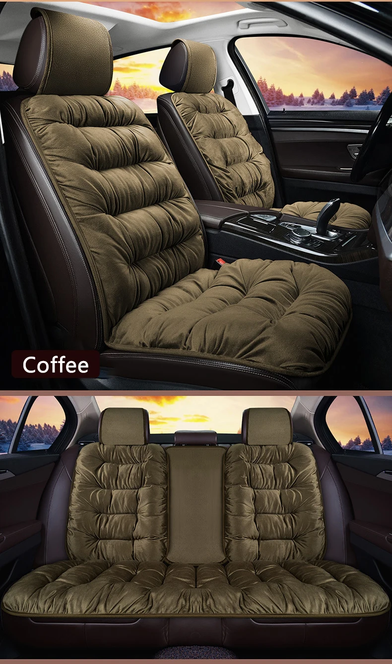 Plush car seat cushion universal winter warm car seat cover Fits 99% Of Cars car seat protector car interior accessories