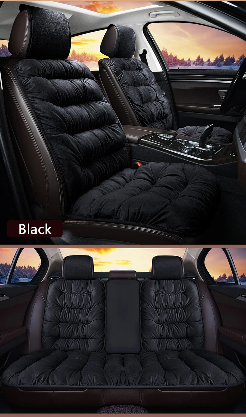 Plush car seat cushion universal winter warm car seat cover Fits 99% Of Cars car seat protector car interior accessories