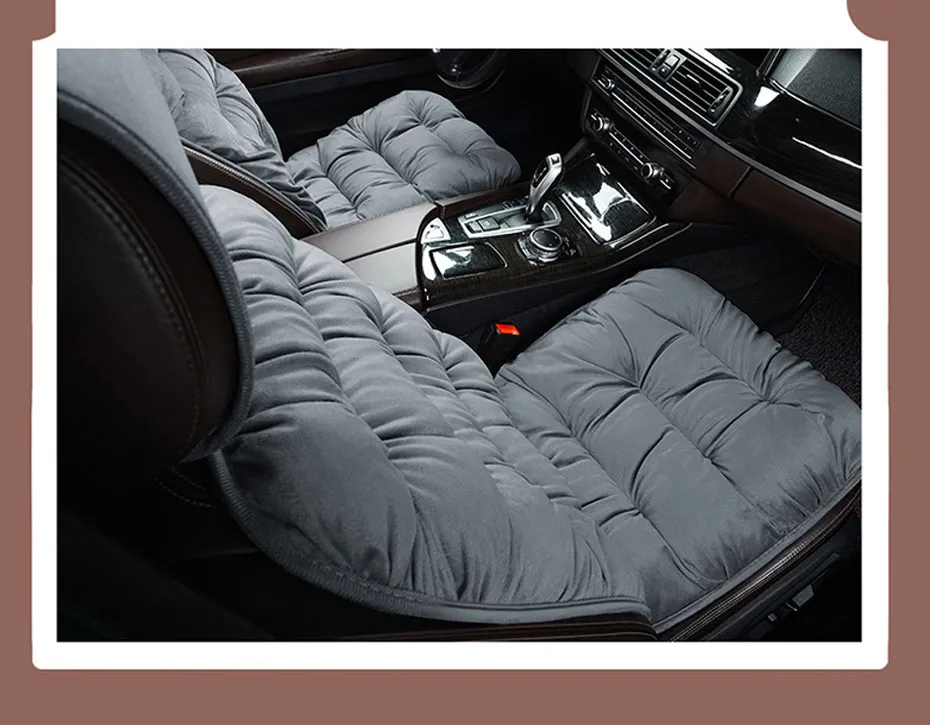 Winter Thicken Car Seat Cover Universal Soft Plush Seats Cover Luxury Seat Protector Interior Auto Seat Pad Accessories