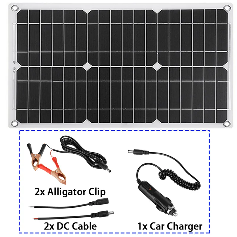 4000W/6000W/8000W Solar Panel System 18V18W Solar Panel 30A Charge Controller  Car Solar Inverter Kit Complete Power Generation