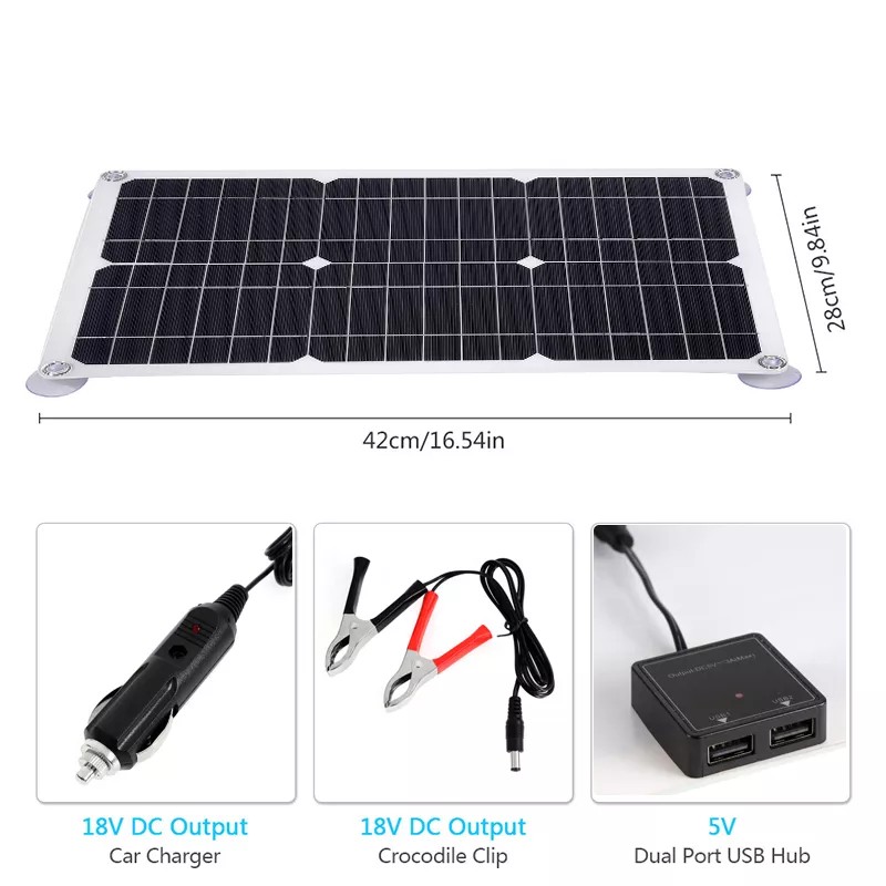 4000W/6000W/8000W Solar Panel System 18V18W Solar Panel 30A Charge Controller  Car Solar Inverter Kit Complete Power Generation