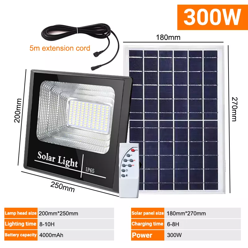 10000LM Hight Power Solar LED Light Outdoor Solar Spotlights with remote control Garden led Reflector Waterproof Wall Light