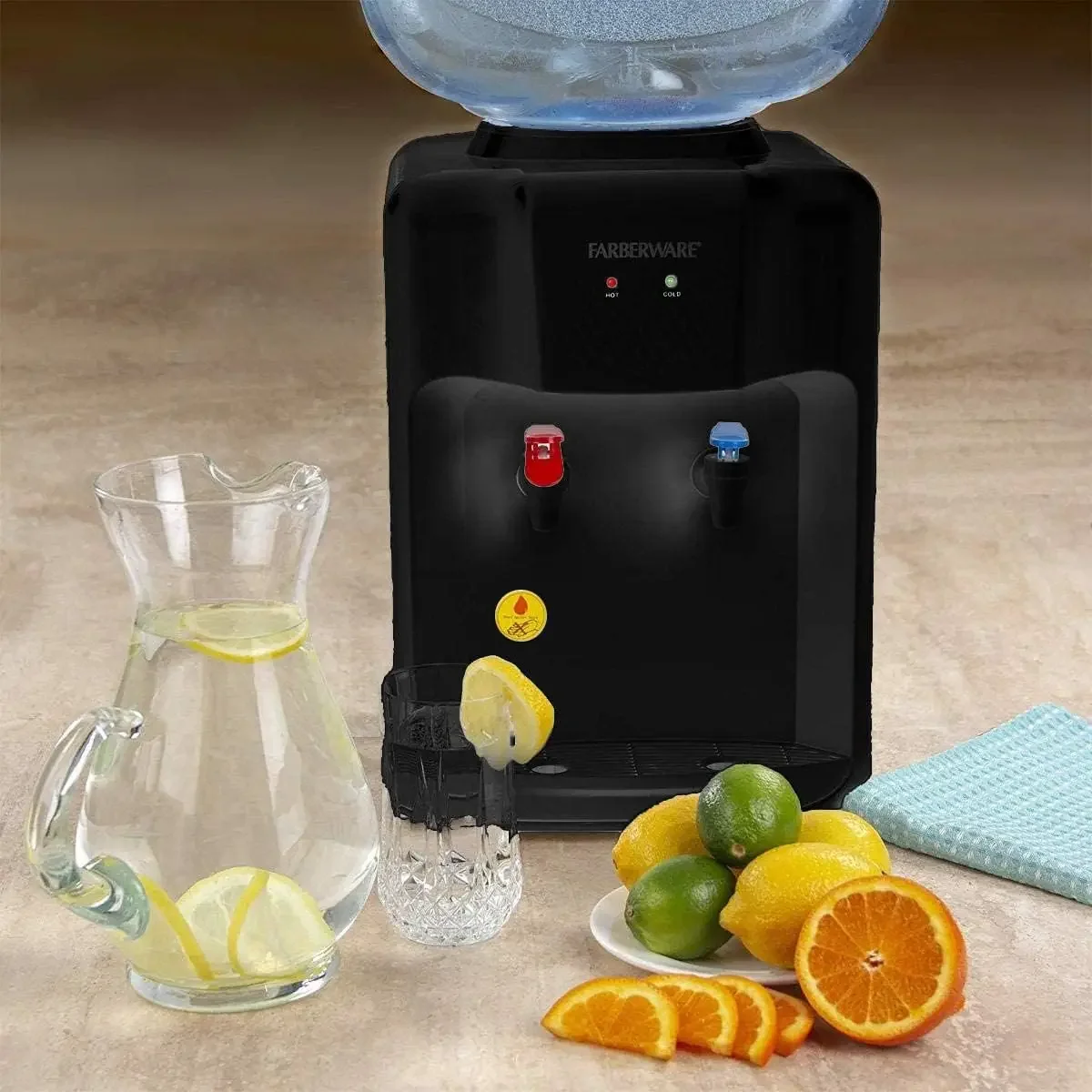 Freestanding Hot and Cold Water Cooler Countertop Dispenser